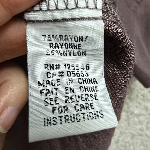 Habitat Women Textured Button Up Shirt Size Medium Lagenlook Office Flowy - Picture 6 of 14